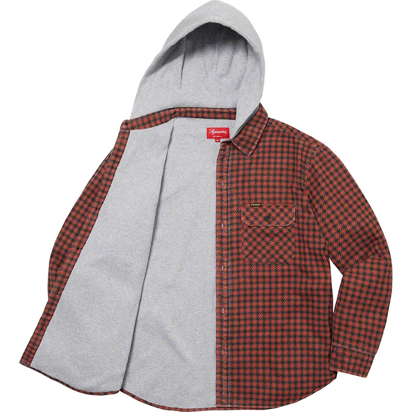 Houndstooth Flannel Hooded Shirt view 8